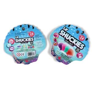 Customized plastic packaging bags in the shape of seashells