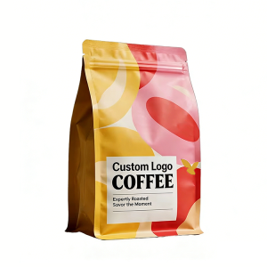 Zipper-sealed standing pouch for coffee bean packaging